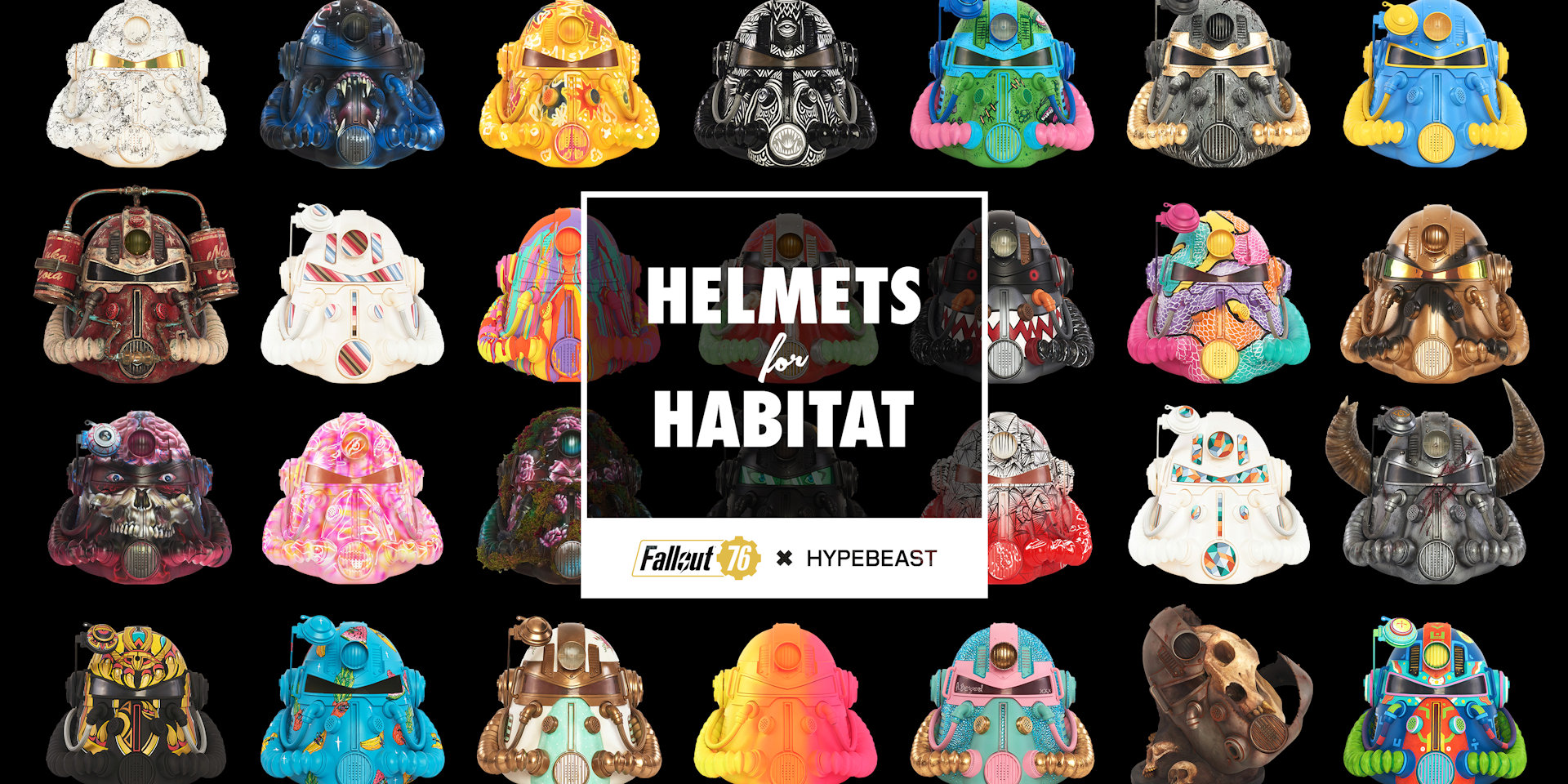 Fallout 76 e Hypebeast presentano Helmets for Habitat
