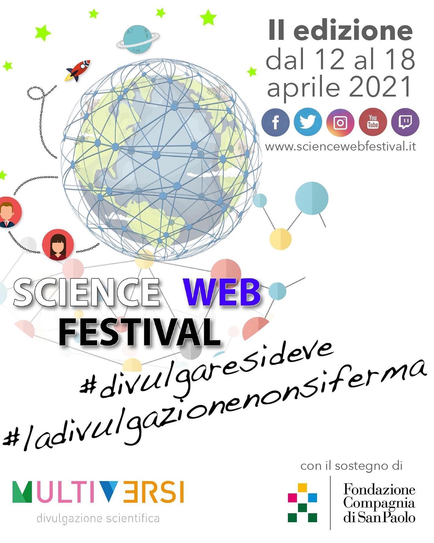 Science Web Festival, dal 12 al 18 aprile 2021