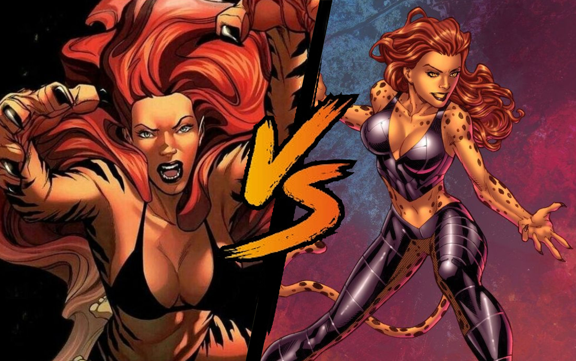 Tigra (Marvel) vs Cheetah (DC Comics)