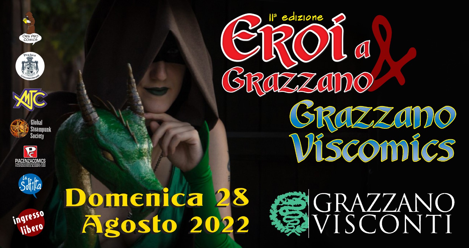 Gli Eroi ritornano a Grazzano Viscomics il 28 agosto 2022