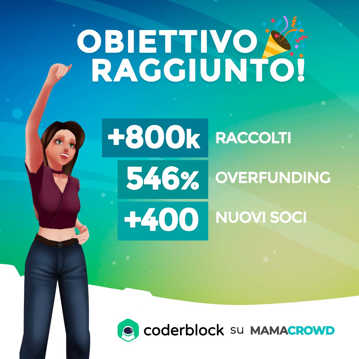 Coderblock, chiusa la campagna su Mamacrowd
