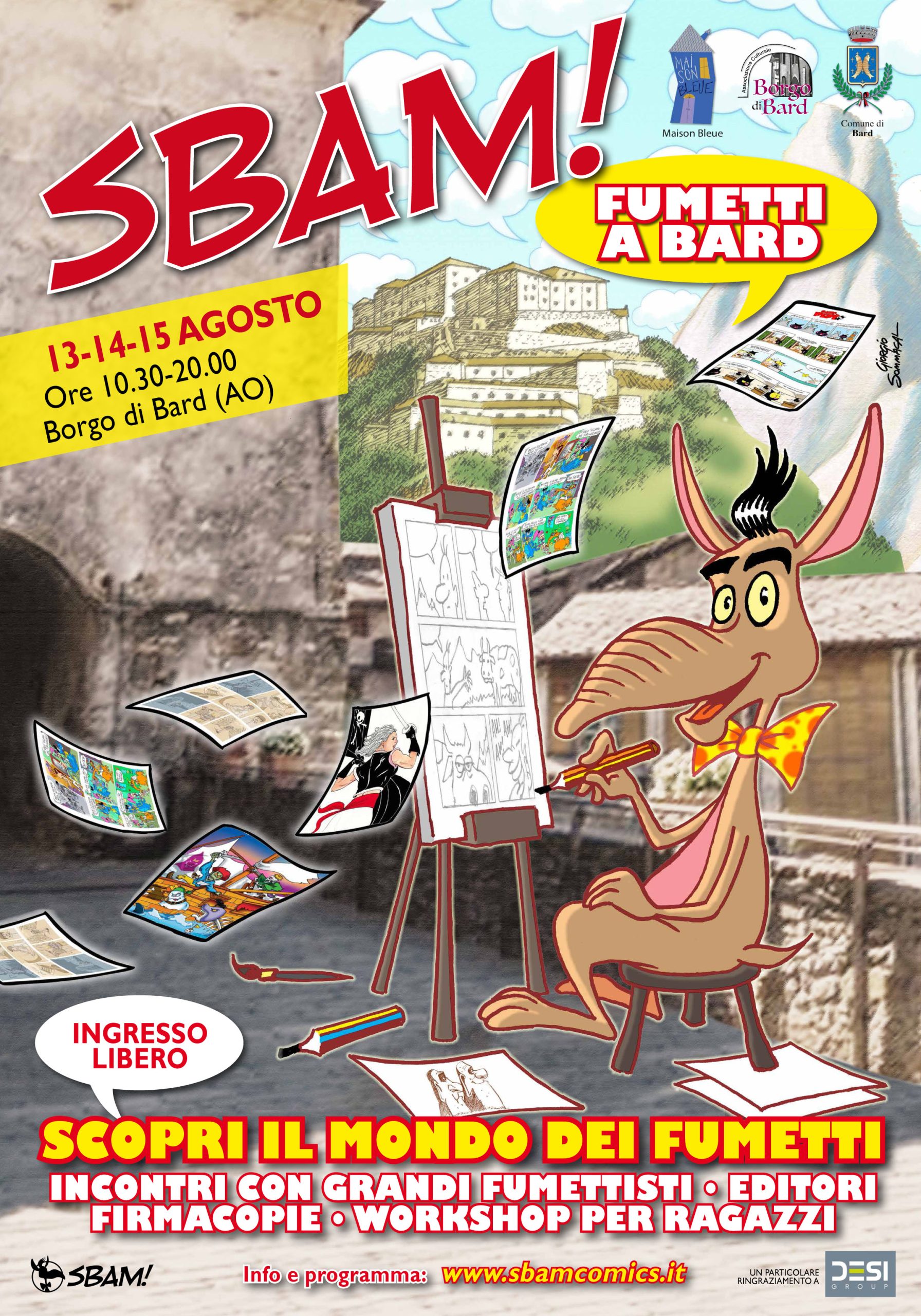 Sbam! Fumetti a Bard dal 13 al 15 agosto 2022