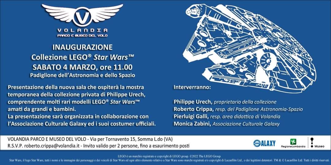 La collezione Lego Star Wars di Philippe Urech dal 4 marzo a Volandia