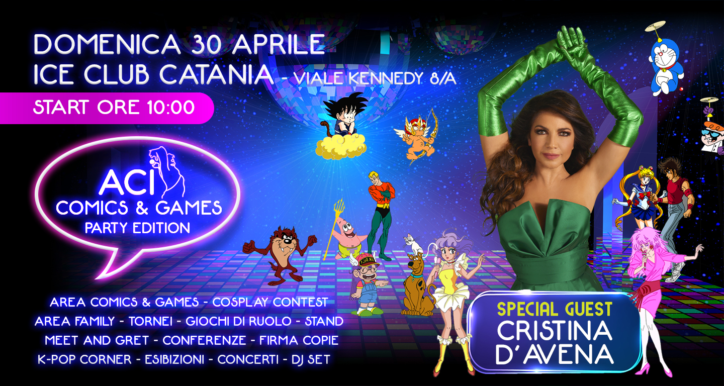 Cristina D’Avena ospite a “Aci Comics & Games – Party Edition 2023”