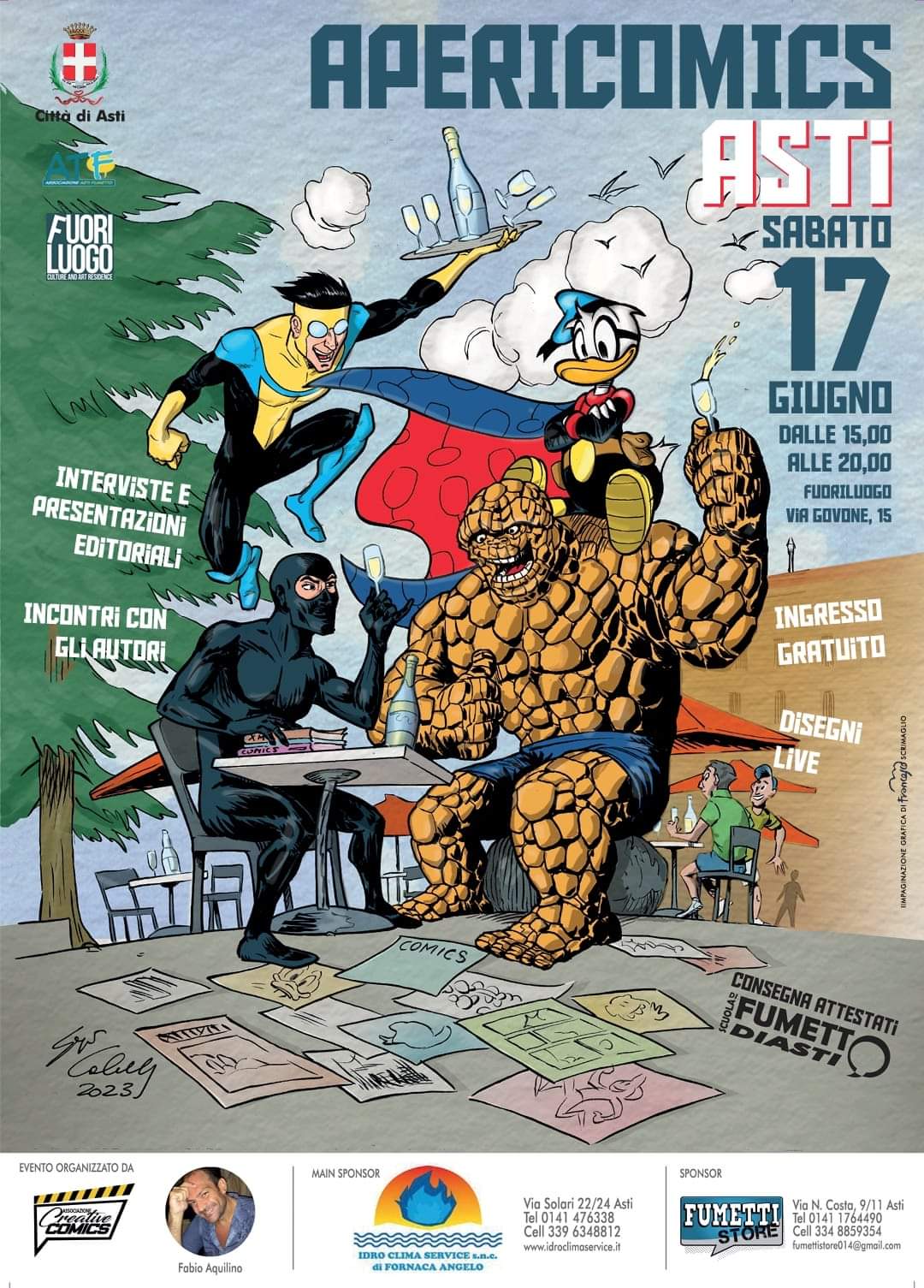 Apericomics di Asti (Seconda edizione) a Fuoriluogo, 17 Giugno 2023