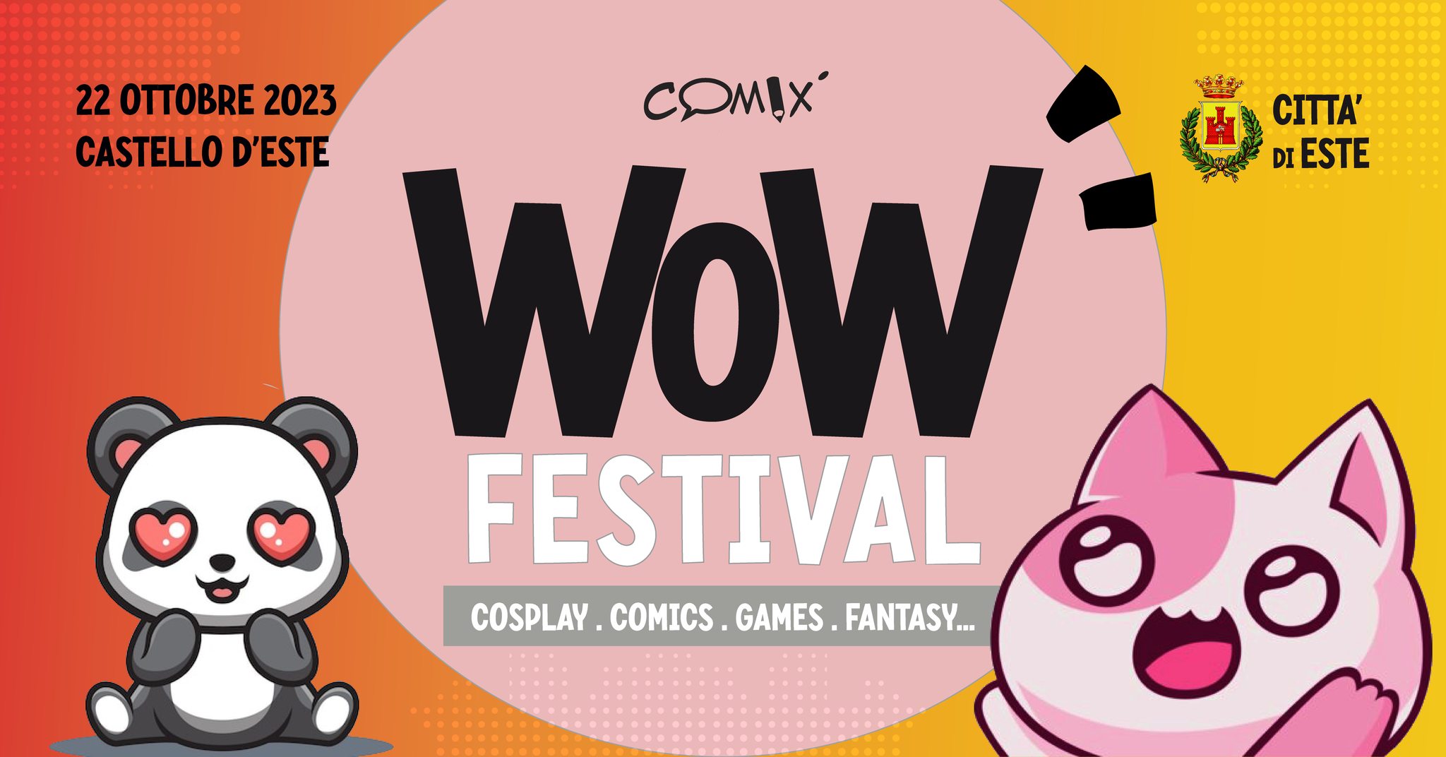 Il 22 ottobre 2023 tutti pronti per il WoW Festival al Castello di Padova