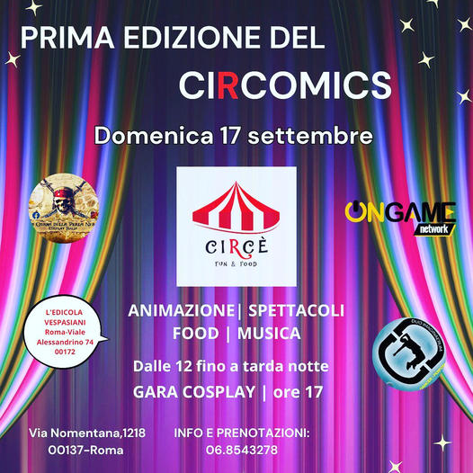 Al Circè Fun & Food, la prima edizione di CirComics 2023