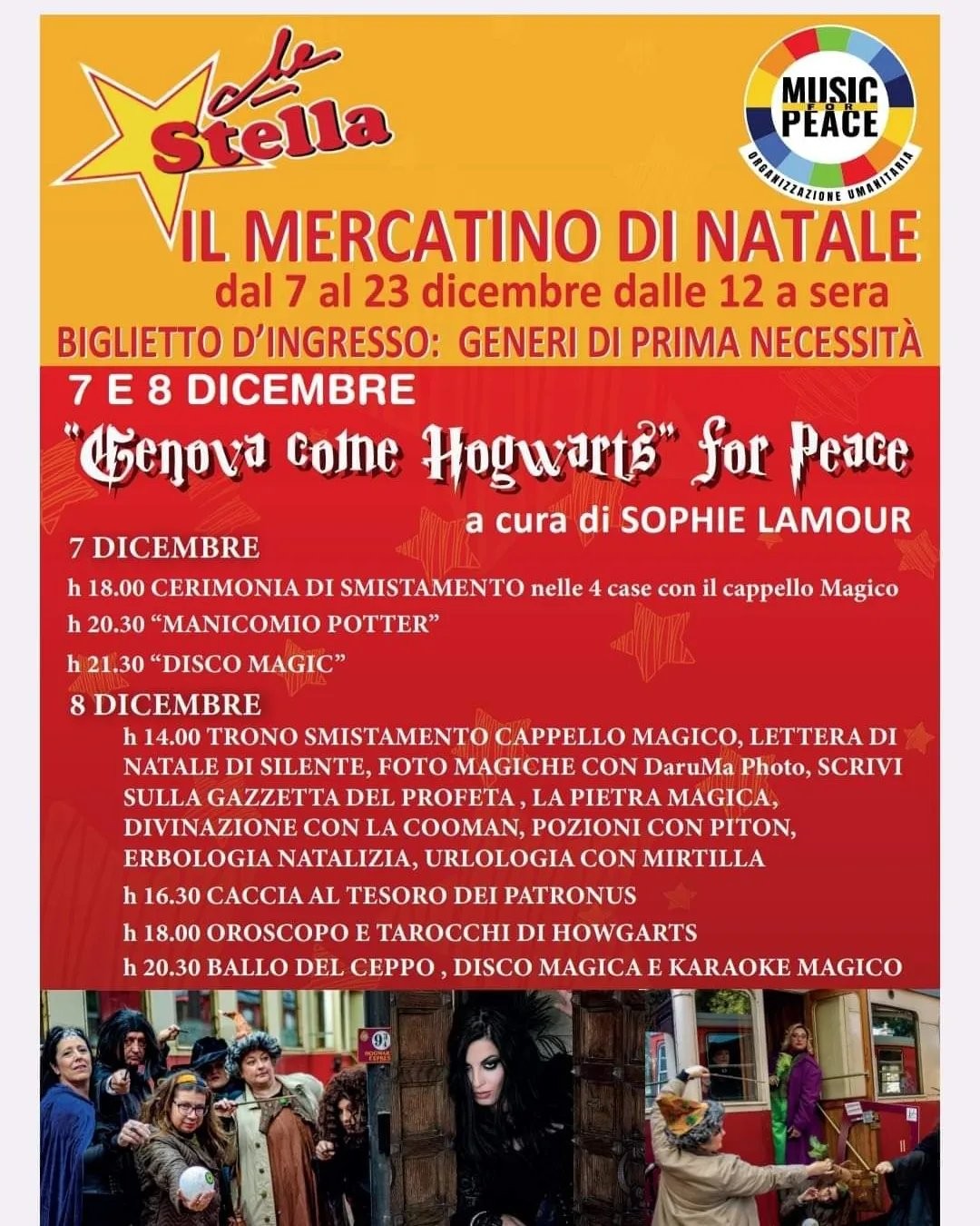 Genova come Hogwarts for Peace: 7 e 8 dicembre 2023