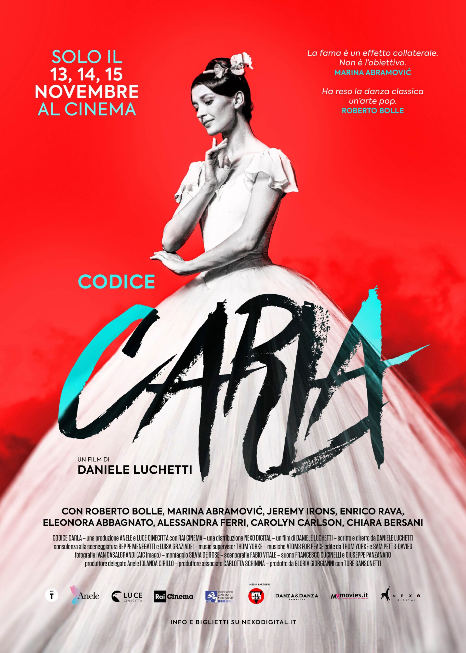 Al cinema dal 13 al 15 novembre: “Codice Carla”