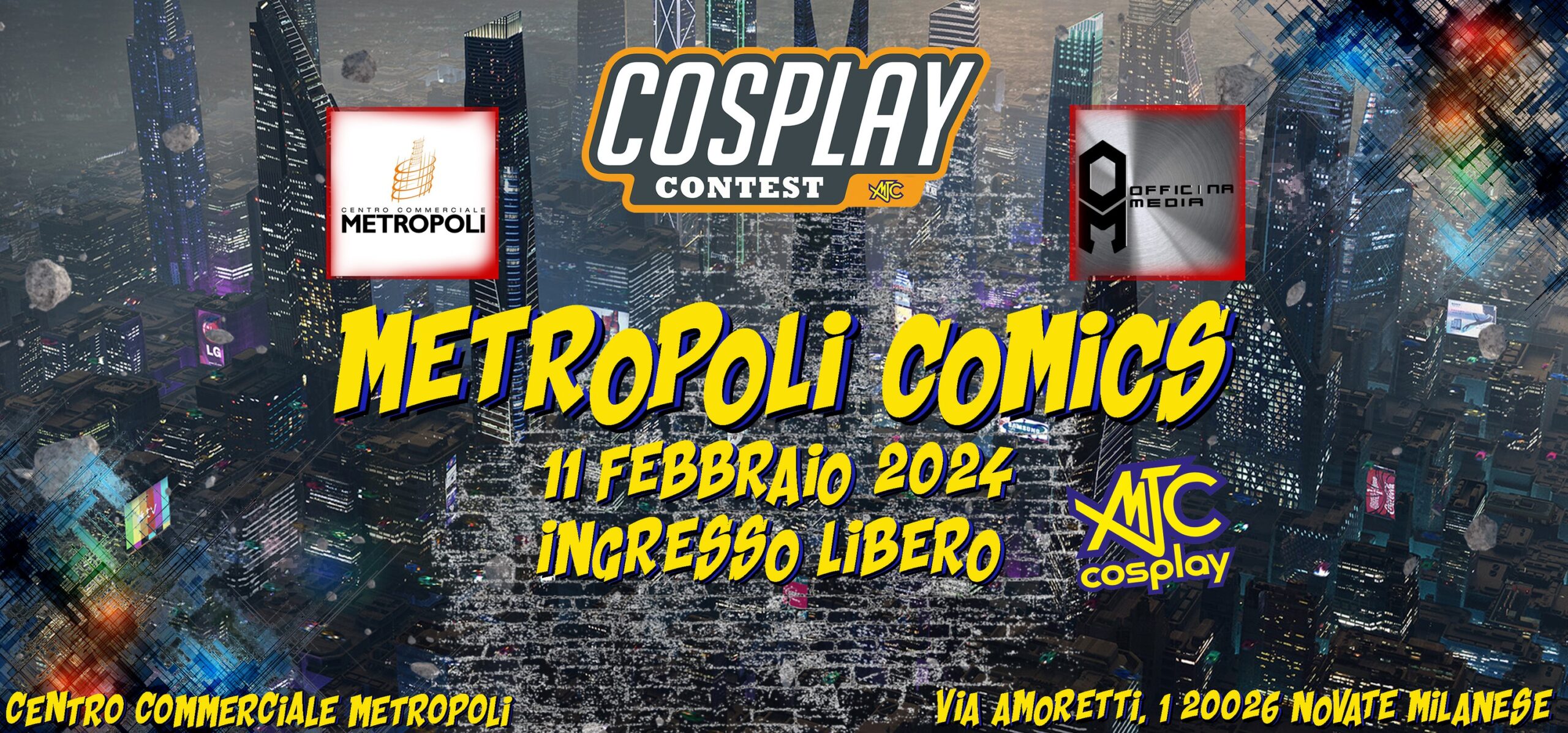 MjCosplayeventi presenta “Metropoli Comics”: 11 febbraio 2024