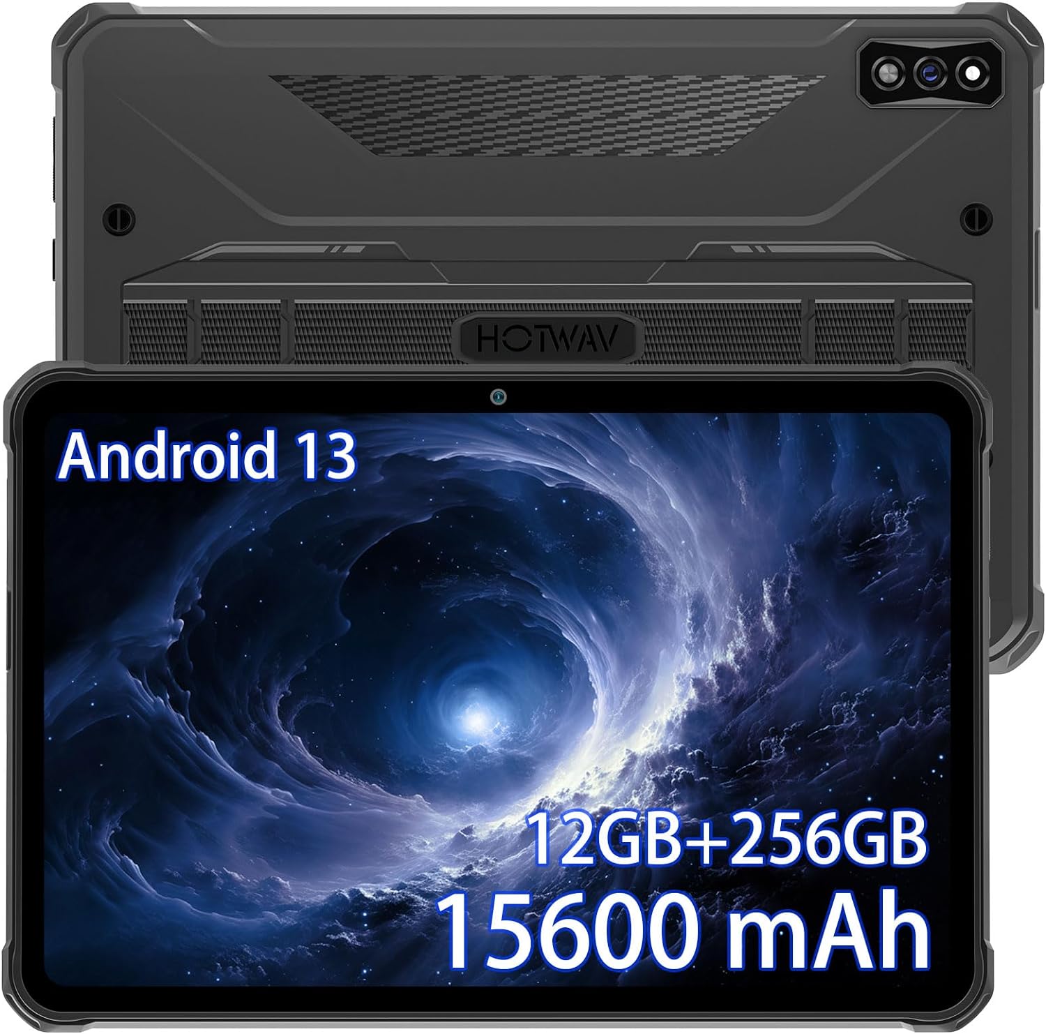 HOTWAV R7 Rugged Tablet 10.1 pollici, 15600mAh 12GB+256GB (TF 1TB) Android 13