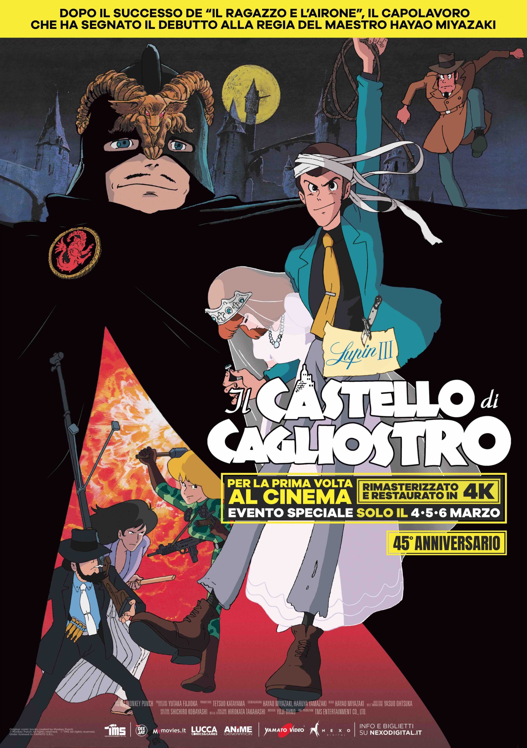 “Lupin III – Il Castello di Cagliostro” di Hayao Miyazaki: al cinema solo il 4, 5, 6 marzo