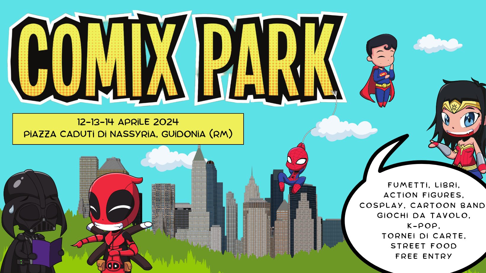 La quinta edizione di Comix Park dal 12 al 14 aprile 2024