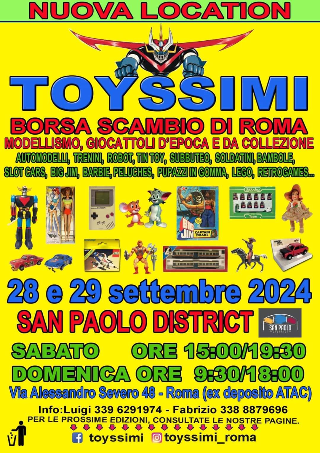 Ritorna Toyssimi, il 28 e 29 settembre 2024, al San Paolo District di Roma