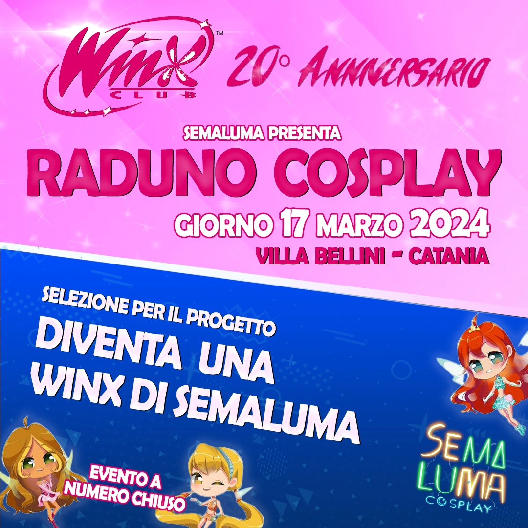 Il 17 marzo 2024 va in scena il Raduno Winx @ Villa Bellini di Catania