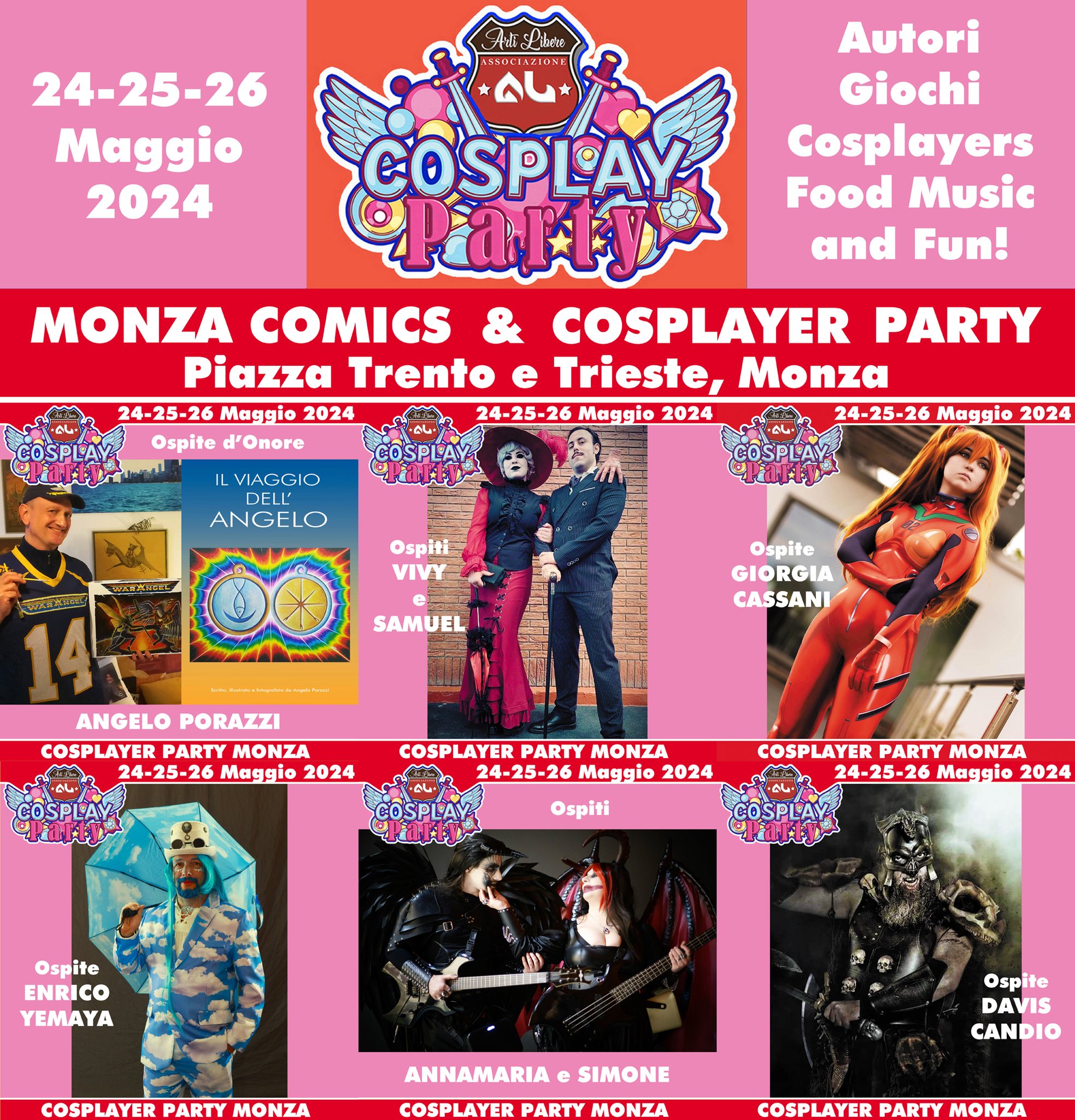 La seconda edizione di Monza Comics & Cosplayer Party: dal 24 al 26 maggio 2024