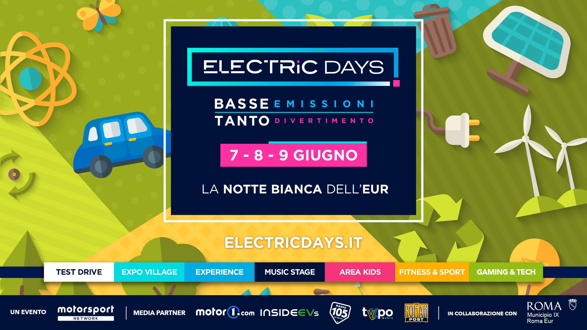 Electric Days a Roma dal 7 al 9 giugno 2024